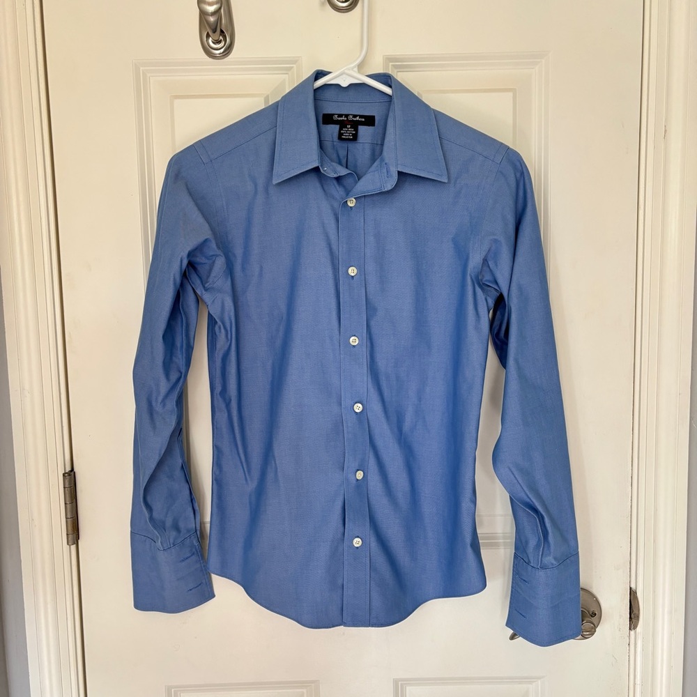 Brooks Brothers French cuff boys button down shirt, youth size 12